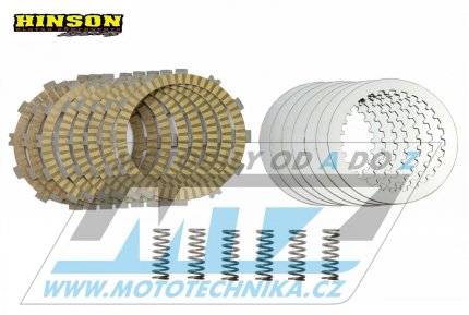 Sada spojkových lamel třecích, ocelových a pružin Hinson - Honda CRF450R / 02-20 + CR250R / 92-07 + CRF450X + Aprilia RXV450 + RXV550 + SXV450 + SXV550