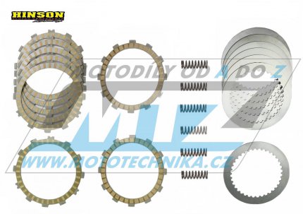 Sada spojkových lamel třecích, ocelových a pružin Hinson - Suzuki RMZ450 / 05-24 + RMX450Z / 10-19 + LTR450 / 06-11