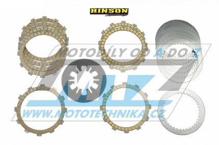 Sada spojkových lamel třecích a ocelových Hinson - Kawasaki KXF450 / 21-24