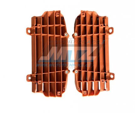 Mřížky chladiče - 125SX+150SX / 16-18 + 250SX / 17-18 + 250SXF+350SXF+450SXF / 16-18 + 125EXC+200EXC+250EXC+300EXC / 17-19 + 250EXCF+350EXCF+450EXC+500EXC / 17-19 + Husqvarna TC+FC + TE+FE - barva tmavá oranž