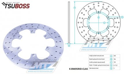 Kotou brzdov nerezov (240/110/6D) - Aprilia Pegaso650 + Benelli BN+CenturyRacer+TNT+TRE+1130CafeRacer+Titanium + BMW F650+F650CS+F650GS+F650GSDakar+G650GS + Husqvarna TR