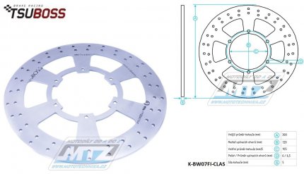 Kotou brzdov nerezov (300/105/6D) - Aprilia Pegaso650 + BMW F650 / 94-01+F650GSABS / 08-09+F650ST / 97-01+F800GS / 09-10 + Husqvarna TR650