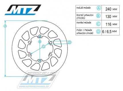 Kotou brzdov CC Brake Disc (kulat design Classic) - KTM 125MX+250MX+500MX / 85-87 + 125SX+250SX