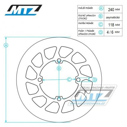 Kotou brzdov CC Brake Disc (kulat design Classic) - Honda CR125+CR250+CR500 / 84-88