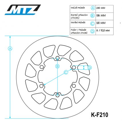Kotouč brzdový MTZ Classic - Kawasaki KMX125 / 86-03