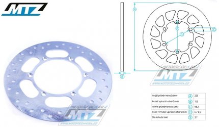 Kotou brzdov MTZ Classic - Kawasaki KX80 / 88-00 + KX100 / 95-00