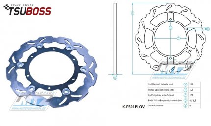 Kotou brzdov PLOVOUC - zubat desing Wave -  KTM SX+SXF+EXC+EXCF+EXCR+GS+MXC+LC4+SC+SMR+SXS+SXC+XC+XCF+XCW + Husaberg FE+FS+FX+FC+TE + Husqvarna FC+FE+TC+TE