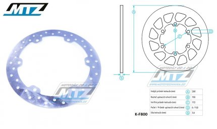 Kotou brzdov MTZ Classic - TM EN125+MX125+EN250+MX250EN300+MX300