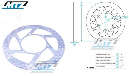 Kotou brzdov MTZ Classic - VOR MX400+MX450+MX500+MX503+MX530+EN400+EN450+EN503+EN530