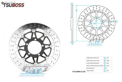 Kotouč brzdový plovovoucí (310/84,5/5D) kulatý desing - Triumph Daytona600 / 03-04 + SpeedFour / 02-05+TT600 / 00-03 + Daytona675 / 06-13+Street triple675 / 08-12