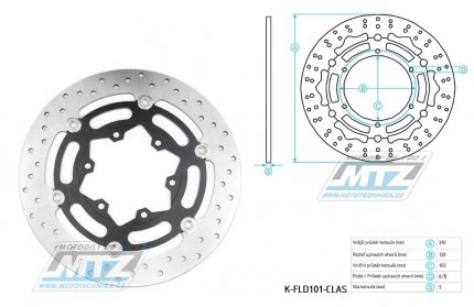 Kotou brzdov plovovouc nerezov (310/102/6D) kulat desing - Suzuki GSXR600+GSXR750+GSXR1000