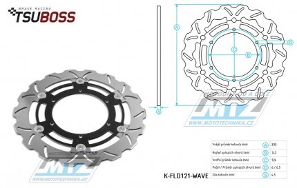 Kotou brzdov nerezov (300/124/6D) - zubat design - KTM LC8 990 / 06-12