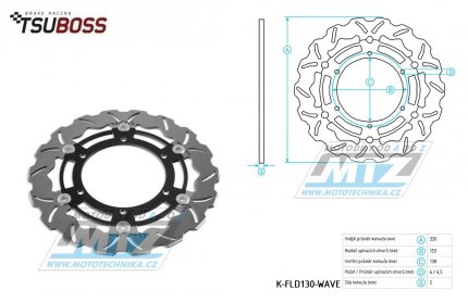Kotouč brzdový (320/138/6D) - zubatý design - KTM 790Adventure+890Adventure + 1050Adventure+1090Adventure+1190Adventure+1290Super Adventure + Husqvarna Norden901