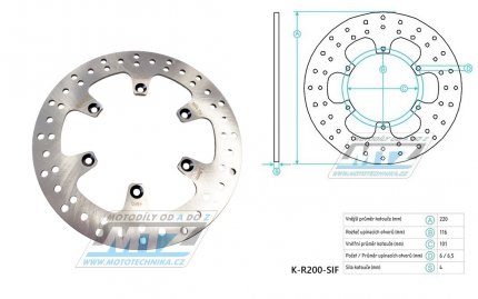 Kotou brzdov - kulat desing Classic - Kawasaki KX125 / 89-02 + KX250 / 87-02 + KX500 / 89-04 + KDX200 / 89-94 + KLX300 / 97-07