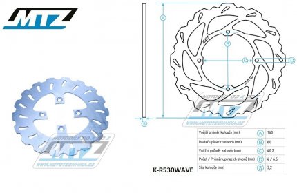 Kotouč brzdový MTZ - zubatý desing Wave - KTM SX65 / 00-03