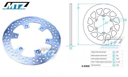 Kotou brzdov MTZ Classic - VOR MX400 / 00-02+MX450 / 00-02+MX495 / 99+MX500 / 00-02+MX503 / 00-02+MX530 / 00-05+SM495 / 99+EN400 / 00-02+EN450 / 00-02+EN492 / 99+EN503 / 00-02+EN530 / 00-02