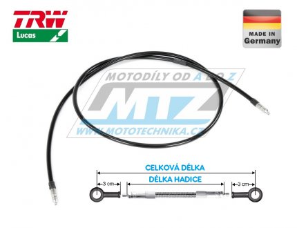 Brzdov hadice TRW VarioFlex MV033 (dlka 33cm bez koncovek) - ern
