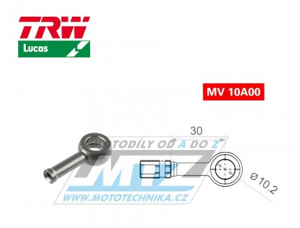 Koncovka brzdové hadice TRW VarioFlex MV10A00 (banjo 10mm přímé) - barva titan
