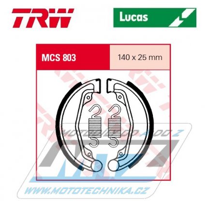 Brzdov obloen (brzdov pakny) TRW Lucas MCS803 - Honda CM125C + CM185T + CM200T + CL250S + CM250C Custom + XL250S