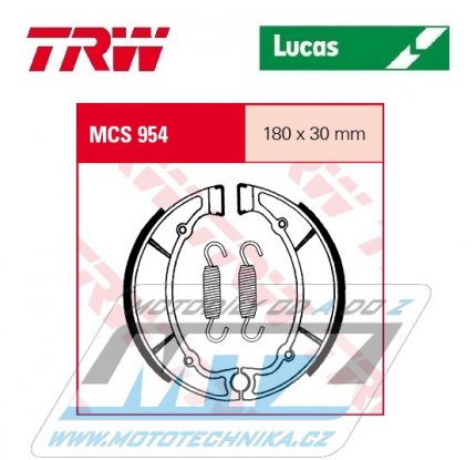 Brzdové obložení (brzdové pakny) TRW Lucas MCS954 - Yamaha RD250 + RD250LC + RD350LC + XS650 + XS650SE Custom