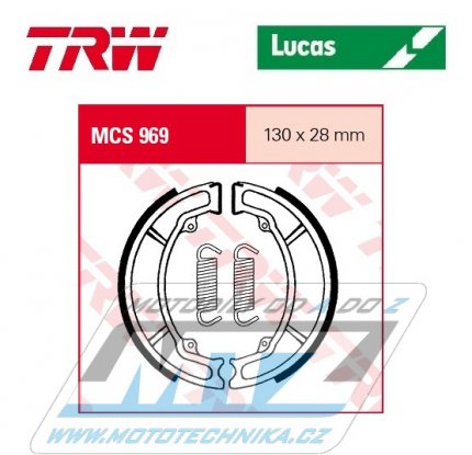 Brzdové obložení (brzdové pakny) TRW Lucas MCS969 - Yamaha XC125 Beluga + XC125T Cygnus + XC180 Cygnus + XC185 Beluga
