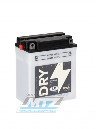 Baterie (akumulátor motocyklový) YB12AL-A (12V-12Ah) - verze DRY (bez elektrolytu)