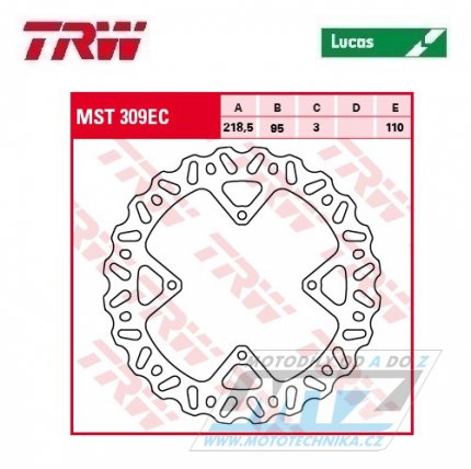 Kotou brzdov TRW MST309EC (219/95/4D) - KTM 85SX / 03-17 + 105SX / 04-12