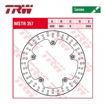 Kotouč brzdový TRW MSTR357 (320/181/5D) - BMW R850+R1100+R1150+K1200+R1200 HP2