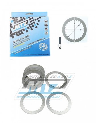 Lamely spojkov plechov (meziplechy) MTZ 888-P111E-9 - KTM 250EXC+300EXC+450EXC+500EXC+250EXCF+350EXCF+450EXCF+500EXCF+Freeride 350+450SMR+250SX+250SXF+350SXF+450SXF+500XCW + Husqvarna FC250+FC350+FC450+FE250+FE350+FE450+FE501+FS450+FX450+TC250+...
