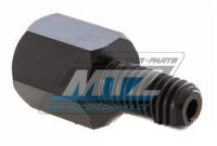 Adaptér zrcátka 8mm Levý závit vnější / 8mm Levý závit vnitřní (barva černá)
