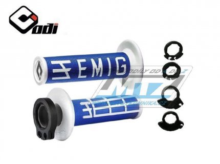 Rukojeti ODI V2 LOCK ON EMIG (2takt+4takt včetně 5 nástavců) - bílo-modré