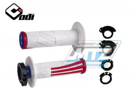 Rukojeti ODI V2 LOCK ON EMIG PRO (2takt+4takt včetně 5 nástavců) - bílo-červené