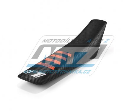 Potah sedla OneGripper RIBBED Seat Cover - černo-oranžový