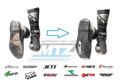 Oprava jezdeckých bot offroad (výměna podrážky, výměna kování špice, drobné opravy)