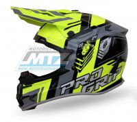 Přilba Progrip 3080 ABS - yellow fluo/grey - velikost XL