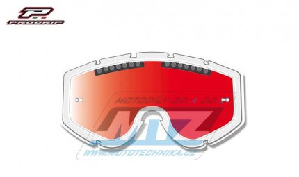 Sklo do brýlí Progrip 3255 Double Red Turbo Flow Lens - dvojité, červené