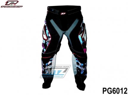 Kalhoty motokros PROGRIP 6012 TOP LINE Multicolor - černo-modro-bílé - velikost 36