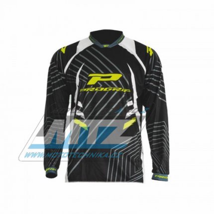 Dres motokros PROGRIP 7010 MX-JERSEY - černo-bílý - velikost XXL