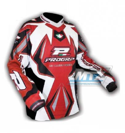 Dres motokros PROGRIP 7010 LINE - červený - velikost M