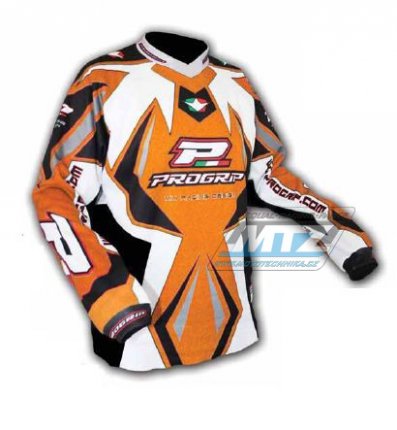 Dres motokros PROGRIP 7010 LINE - oranžový - velikost M