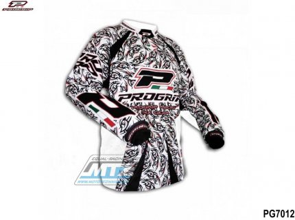 Dres motokros PROGRIP 7012 SPECIAL WHITE - velikost L