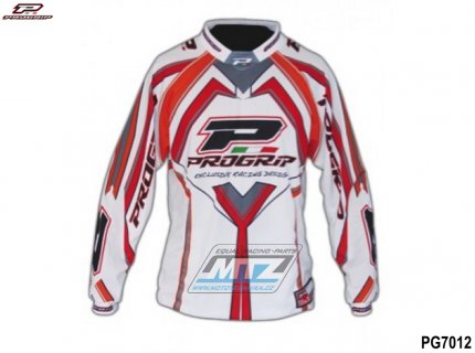 Dres motokros PROGRIP 7012 TOP WHITE - velikost L