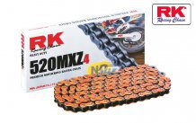 Řetěz RK 520 MXZ4 (118čl) - netěsněný/ bezkroužkový (oranžový)
