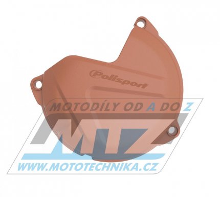 Kryt spojkovho vka KTM 125SX+144SX+150SX / 01-15 + 125EXC+200EXC / 01-16 + Husqvarna TC125 / 14-15 + TE125 / 14-16 - barva tmav oranov