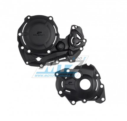 Kryt víka spojky+kryt vodní pumpy+kryt zapalování EXTREME - Yamaha YZF450 / 23-25 + WRF450 / 24-25 - barva černá