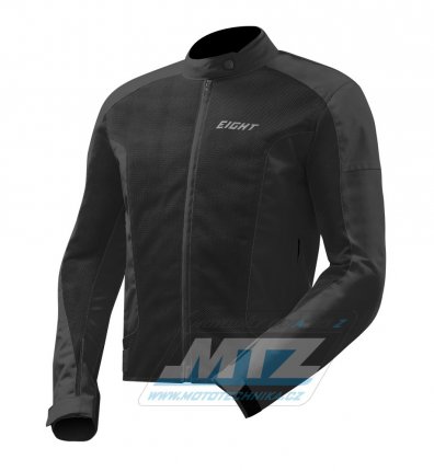 Bunda na motorku EIGHT Aero Flow Jacket Textile - ern - velikost XL