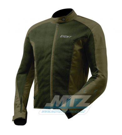 Bunda na motorku EIGHT Aero Flow Jacket Textile - zelen - velikost XL