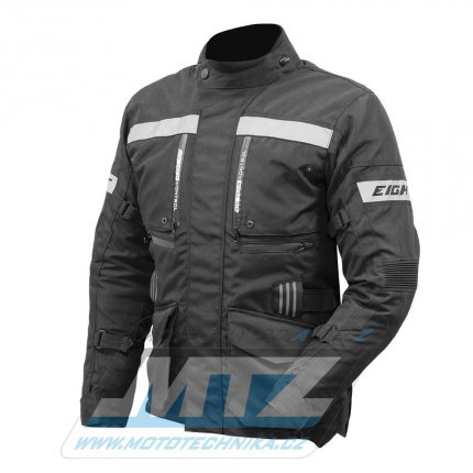 Bunda na motorku EIGHT Trekk Adventure Jacket - barva černá - velikost L