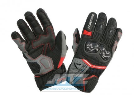 Rukavice motocyklov Adrenaline Hexagon koen - erno-erven - velikost S