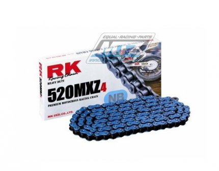 Řetěz RK 520 MXZ4 (120čl) - netěsněný/ bezkroužkový (modrý)